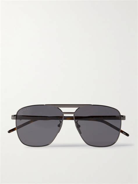 gucci ruthenium aviator sunglasses|gucci unisex aviator sunglasses.